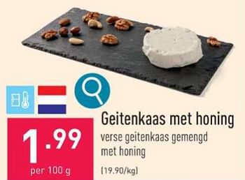 Promoties Geitenkaas met honing - Huismerk - Aldi - Geldig van 18/12/2023 tot 29/12/2023 bij Aldi