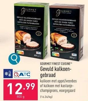 Promoties Gevuld kalkoengebraad - Gourmet Finest Cuisine - Geldig van 18/12/2023 tot 29/12/2023 bij Aldi