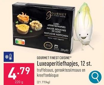 Promoties Luxeaperitiefhapjes - Gourmet Finest Cuisine - Geldig van 18/12/2023 tot 29/12/2023 bij Aldi