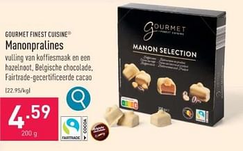 Promoties Manonpralines - Gourmet Finest Cuisine - Geldig van 18/12/2023 tot 29/12/2023 bij Aldi