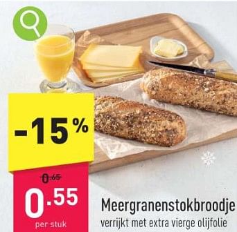 Promoties Meergranenstokbroodje - Huismerk - Aldi - Geldig van 18/12/2023 tot 24/12/2023 bij Aldi