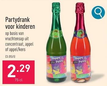 Promoties Partydrank voor kinderen - Huismerk - Aldi - Geldig van 18/12/2023 tot 29/12/2023 bij Aldi