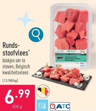Promoties Rundsstoofvlees - Huismerk - Aldi - Geldig van 18/12/2023 tot 29/12/2023 bij Aldi