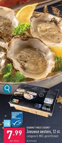 Promoties Zeeuwse oesters - Gourmet Finest Cuisine - Geldig van 18/12/2023 tot 29/12/2023 bij Aldi