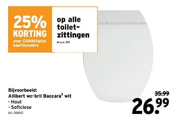 Promoties Allibert wc-bril baccara wit - Allibert - Geldig van 13/12/2023 tot 19/12/2023 bij Gamma