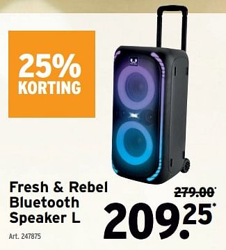 Promoties Fresh + rebel bluetooth speaker l - Fresh 'n Rebel - Geldig van 13/12/2023 tot 19/12/2023 bij Gamma