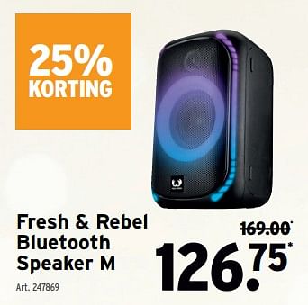 Promoties Fresh + rebel bluetooth speaker m - Fresh 'n Rebel - Geldig van 13/12/2023 tot 19/12/2023 bij Gamma