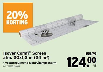 Promoties Isover comfi screen - Isover - Geldig van 13/12/2023 tot 19/12/2023 bij Gamma