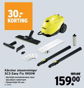 Promoties Kärcher stoomreiniger sc3 easy fix - Kärcher - Geldig van 13/12/2023 tot 19/12/2023 bij Gamma