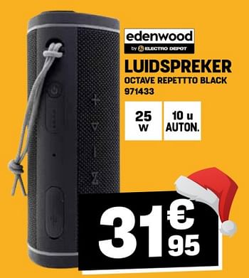Promoties Edenwood luidspreker octave repettto black - Edenwood  - Geldig van 14/12/2023 tot 20/12/2023 bij Electro Depot