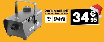 Promoties Rookmachine boomtonedj f400 - Huismerk - Electro Depot - Geldig van 14/12/2023 tot 20/12/2023 bij Electro Depot