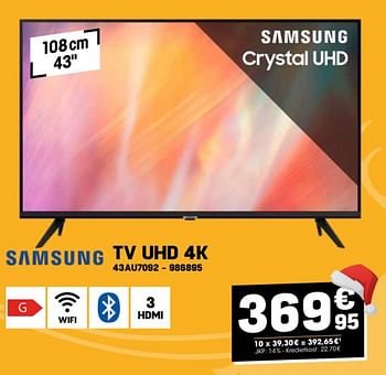 Promoties Samsung samsung tv uhd 4k 43au7092 - Samsung - Geldig van 14/12/2023 tot 20/12/2023 bij Electro Depot