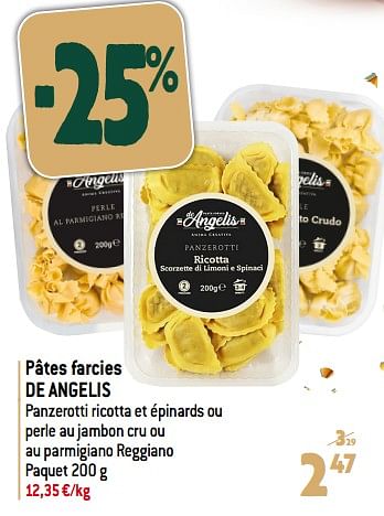 Promotions Pâtes farcies de angelis - de Angelis - Valide de 13/12/2023 à 19/12/2023 chez Match