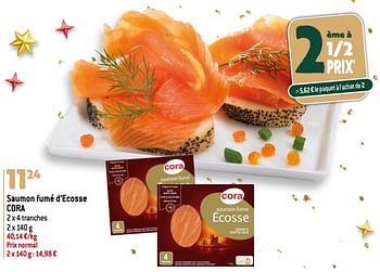 Promotions Saumon fumé d’ecosse cora - Produit maison - Match - Valide de 13/12/2023 à 19/12/2023 chez Match