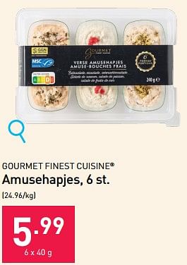 Promoties Amusehapjes - Gourmet Finest Cuisine - Geldig van 22/11/2023 tot 31/12/2023 bij Aldi