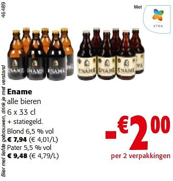 Promotions Ename alle bieren - Ename - Valide de 13/12/2023 à 31/12/2023 chez Colruyt
