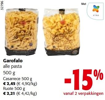 Promoties Garofalo alle pasta - Garofalo - Geldig van 13/12/2023 tot 31/12/2023 bij Colruyt