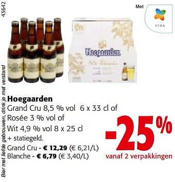 Promoties Hoegaarden grand cru of rosée of wit - Hoegaarden - Geldig van 13/12/2023 tot 31/12/2023 bij Colruyt