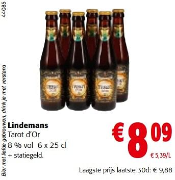 Promoties Lindemans tarot d’or - Lindemans - Geldig van 13/12/2023 tot 31/12/2023 bij Colruyt