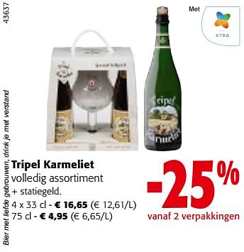 Promoties Tripel karmeliet volledig assortiment - TRipel Karmeliet - Geldig van 13/12/2023 tot 31/12/2023 bij Colruyt