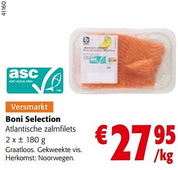 Promoties Boni selection atlantische zalmfilets - Boni - Geldig van 13/12/2023 tot 31/12/2023 bij Colruyt