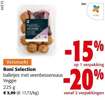 Promoties Boni selection balletjes met veenbessensaus veggie - Boni - Geldig van 13/12/2023 tot 31/12/2023 bij Colruyt
