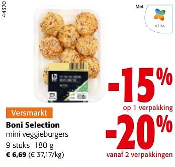 Promoties Boni selection mini veggieburgers - Boni - Geldig van 13/12/2023 tot 31/12/2023 bij Colruyt