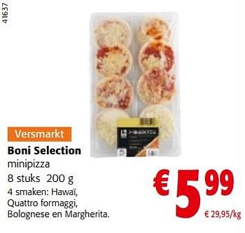 Promoties Boni selection minipizza - Boni - Geldig van 13/12/2023 tot 31/12/2023 bij Colruyt