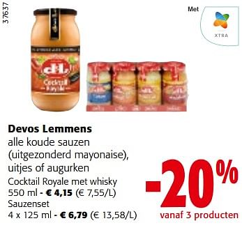 Promoties Devos lemmens alle koude sauzen - Devos Lemmens - Geldig van 13/12/2023 tot 31/12/2023 bij Colruyt