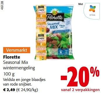 Promoties Florette seasonal mix wintermengeling - Florette - Geldig van 13/12/2023 tot 31/12/2023 bij Colruyt