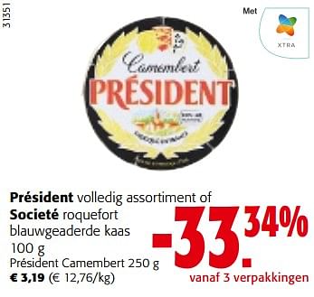 Promoties Président camembert - Président - Geldig van 13/12/2023 tot 31/12/2023 bij Colruyt