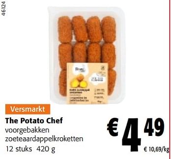 Promoties The potato chef voorgebakken zoeteaardappelkroketten - The Potato Chef - Geldig van 13/12/2023 tot 31/12/2023 bij Colruyt