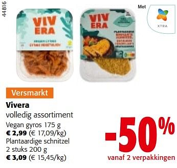 Promoties Vivera volledig assortiment - Vivera - Geldig van 13/12/2023 tot 31/12/2023 bij Colruyt