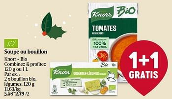 Promotions Bouillon bio, légumes - Knorr - Valide de 14/12/2023 à 20/12/2023 chez Delhaize