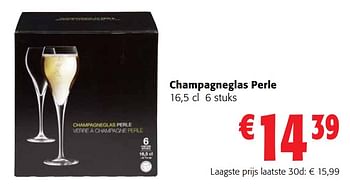 Promoties Champagneglas perle - Huismerk - Colruyt - Geldig van 13/12/2023 tot 31/12/2023 bij Colruyt