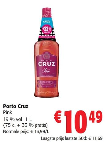 Promoties Porto cruz pink - Porto Cruz - Geldig van 13/12/2023 tot 31/12/2023 bij Colruyt