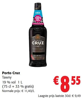 Promoties Porto cruz tawny - Porto Cruz - Geldig van 13/12/2023 tot 31/12/2023 bij Colruyt
