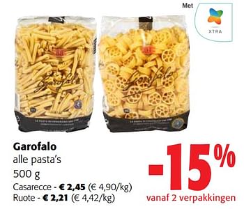 Promoties Garofalo alle pasta’s - Garofalo - Geldig van 13/12/2023 tot 31/12/2023 bij Colruyt