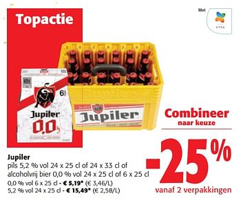 Promotions Jupiler pils of alcoholvrij bier - Jupiler - Valide de 13/12/2023 à 31/12/2023 chez Colruyt