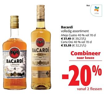Promoties Bacardí volledig assortiment - Bacardi - Geldig van 13/12/2023 tot 31/12/2023 bij Colruyt