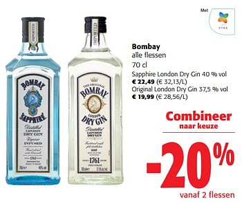 Promoties Bombay alle flessen - Bombay - Geldig van 13/12/2023 tot 31/12/2023 bij Colruyt