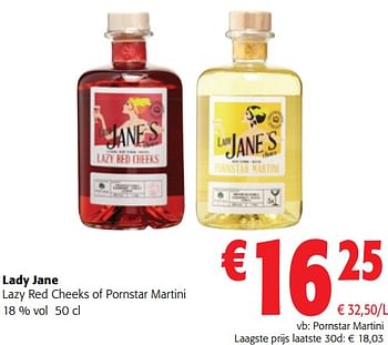 Promoties Lady jane pornstar martini - Lady Jane's - Geldig van 13/12/2023 tot 31/12/2023 bij Colruyt