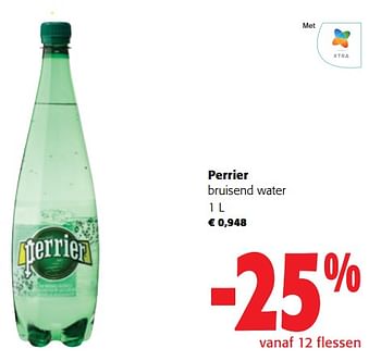 Promoties Perrier bruisend water - Perrier - Geldig van 13/12/2023 tot 31/12/2023 bij Colruyt