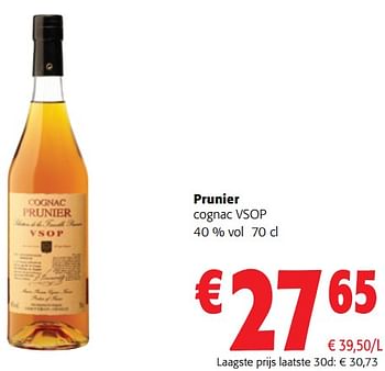 Promoties Prunier cognac vsop - Prunier - Geldig van 13/12/2023 tot 31/12/2023 bij Colruyt