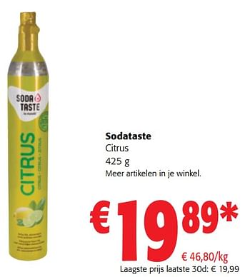 Promoties Sodataste citrus - Sodataste - Geldig van 13/12/2023 tot 31/12/2023 bij Colruyt