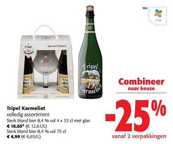 Promoties Tripel karmeliet volledig assortiment - TRipel Karmeliet - Geldig van 13/12/2023 tot 31/12/2023 bij Colruyt
