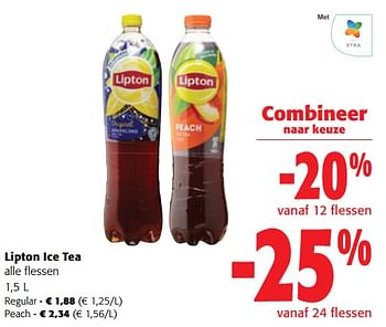 Promoties Lipton ice tea alle flessen - Lipton - Geldig van 13/12/2023 tot 31/12/2023 bij Colruyt