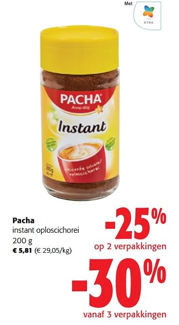 Promoties Pacha instant oploscichorei - Pacha - Geldig van 13/12/2023 tot 31/12/2023 bij Colruyt