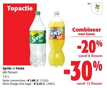Promoties Sprite of fanta alle flessen - Huismerk - Colruyt - Geldig van 13/12/2023 tot 31/12/2023 bij Colruyt