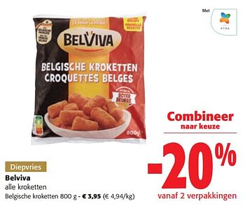 Promoties Belviva belgische kroketten - Belviva - Geldig van 13/12/2023 tot 31/12/2023 bij Colruyt